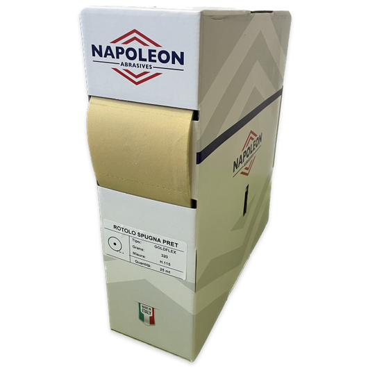 БУМАГА ШЛИФОВАЛЬНАЯ НА ГУБКЕ GOLDFLEX P320 25М